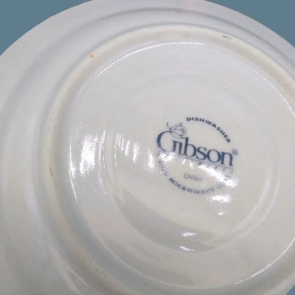 Gibson Housewares 4 Roseland Saucers 6.5